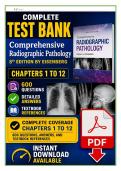 COMPLETE TEST BANK&colon; Comprehensive Radiographic Pathology&comma; 8th Edition by Eisenberg &ndash; Chapters 1 to 12 with 600 Questions&comma; Answers&comma; and Textbook References<INSTANT PDF DOWNLOAD AVAILABLE>