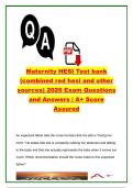 Maternity HESI Test Bank 2026 Exam Questions and Answers &vert; 500&plus; Practice Questions &vert; Labor & Delivery&comma; Postpartum Care&comma; Newborn Nursing&comma; High-Risk Pregnancy&comma; Fetal Monitoring & Maternal-Child Nursing