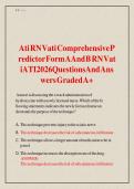 ATI RN Comprehensive Predictor 2026 &vert; Form A & BQ&A &vert; Verified&NewLine;&NewLine;