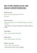 BIOL 117 FINAL UPDATED ACTUAL CORE &NewLine;BIOLOGY CONCEPTS REVIEW 2026 