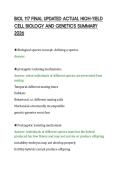 BIOL 117 FINAL UPDATED ACTUAL HIGH-YIELD &NewLine;CELL BIOLOGY AND GENETICS SUMMARY &NewLine;2026 