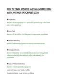 BIOL 117 FINAL UPDATED ACTUAL MOCK EXAM &NewLine;WITH ANSWER RATIONALES 2026 