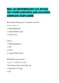 BIOL 203 MICROBIOLOGY LCC ACTUAL &NewLine;TEST PAPER QUESTIONS AND SOLUTIONS &NewLine;COMPLETE STUDY GUIDE