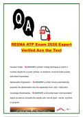 RESNA ATP Certification Exam 2026 Study Guide &vert; 300&plus; Practice Questions and Verified Answers &vert; Assistive Technology&comma; AAC&comma; Seating & Mobility&comma; Wheelchair Assessment&comma; ADA Standards & AT Evaluation &vert; RESNA ATP Exam