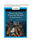 Test bank for Money&comma; Banking&comma; Financial Markets & Institutions &lpar;MindTap Course List&rpar; all pages fully covered with test questions and answers graded A&plus;