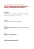 COMPREHENSIVE NURSING FUNDAMENTALS&colon; PROFESSIONALISM&comma; COMMUNICATION&comma; AND EVIDENCE-BASED PRACTICE REVIEW QUIZ WITH ANSWERS