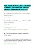 BIOL 203 MICROBIOLOGY LCC UPDATED &NewLine;COMPLETE QUESTIONS AND ANSWERS &NewLine;VERIFIED PREPARATION RESOURCE 