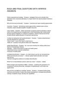 BUSA 4980 FINAL QUESTIONS WITH VERIFIED ANSWERS