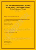 &num; VATI Med-Surg II &lpar;Medical-Surgical Nursing 2&rpar; &ndash;&NewLine;Nursing Program &ndash; Exam-Style Questions with &NewLine;Detailed Rationales &lpar;A Grade&rpar;