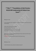 &ast;&ast;Foundations of Safe Practice&colon; &NewLine;NCLEX-RN Fundamentals & Patient Care &NewLine;Exam&ast;&ast;