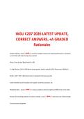 WGU C207 2026 Latest Update Correct Answers &plus; A Graded Rationales&NewLine;