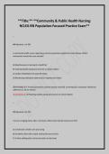 &ast;&ast; &ast;&ast;Community & Public Health Nursing&colon; &NewLine;NCLEX-RN Population-Focused Practice Exam&ast;&ast;