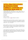 NPTE&colon; PRACTICE EXAM 1 QUESTIONS WITH CORRECT ANSWERS ALL UPDATED 20262027 A&plus;