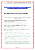NORTH CAROLINA LANDSCAPE CONTRACTOR &vert; REAL EXAM 2026&sol;2027 &vert; QUESTIONS AND CORRECT ANSWERS LATEST VERSION &lpar;PASS GUARANTEE&rpar;
