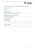 FNSACC522 Supervised Exam &lpar;Face to Face&rpar; - Assessment Questions and answers&vert; Monarch Institute