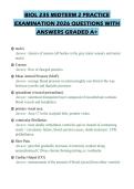 BIOL 235 MIDTERM 2 PRACTICE&NewLine;EXAMINATION 2026 QUESTIO