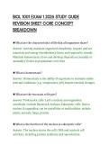 BIOL 1001 EXAM 1 2026 STUDY GUIDE &NewLine;REVISION SHEET CORE CONCEPT &NewLine;BREAKDOWN