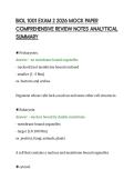 BIOL 1001 EXAM 2 2026 MOCK PAPER &NewLine;COMPREHENSIVE REVIEW NOTES ANALYTICAL &NewLine;SUMMARY