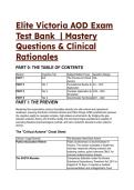 Elite Victoria AOD Exam Test Bank 2026&sol;2027 &vert; 19&plus; Mastery Q&A&comma; Clinical Rationales & MARAM Guidelines