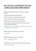BIOL 1001 EXAM 2 2026 PRACTICE TEST PACK &NewLine;COMPLETE SOLUTIONS VERIFIED INSIGHTS