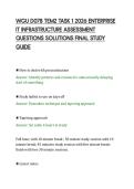 WGU D078 TEM2 TASK 1 2026 ENTERPRISE&NewLine;IT INFRASTRUCTURE ASSESSMENT&NewLine;QUESTIONS SOLUTIONS FINAL STUDY&NewLine;GUIDE