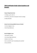TIPS Certification Study Guide Questions and Answers