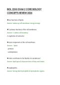 BIOL 2255 EXAM 2 CORE BIOLOGY &NewLine;CONCEPTS REVIEW 2026 