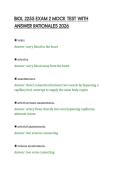 BIOL 2255 EXAM 2 MOCK TEST WITH &NewLine;ANSWER RATIONALES 2026