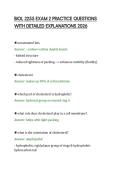BIOL 2255 EXAM 2 PRACTICE QUESTIONS &NewLine;WITH DETAILED EXPLANATIONS 2026