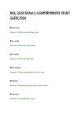 BIOL 2255 EXAM 3 COMPREHENSIVE STUDY &NewLine;GUIDE 2026 