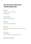 BIOL 2255 EXAM 3 CORE BIOLOGY &NewLine;CONCEPTS REVIEW 2026