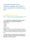 TEST BANK FOR ESSENTIALS OF&NewLine;MATERNITY&comma; NEWBORN&comma; AND WOMEN'S&NewLine;HEALTH NURSING 6TH EDITION BY SUSAN&NewLine;RICCI&NewLine;