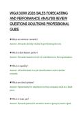 WGU D099 2026 SALES FORECASTING&NewLine;AND PERFORMANCE ANALYSIS REVIEW&NewLine;QUESTIONS SOLUTIONS PROFESSIONAL&NewLine;GUIDE