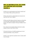 BIOL 203 MIDTERM ACTUAL TEST PAPER &NewLine;2026 QUESTIONS WITH SOLUTIONS &NewLine;GRADED A&plus;