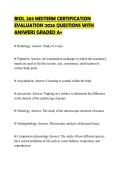 BIOL 203 MIDTERM CERTIFICATION &NewLine;EVALUATION 2026 QUESTIONS WITH &NewLine;ANSWERS GRADED A&plus;