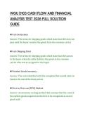 WGU D103 CASH FLOW AND FINANCIAL&NewLine;ANALYSIS TEST 2026 FULL SOLUTION&NewLine;GUIDE