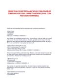 NR602 FINAL EXAM TEST BANK&sol;NR 602 FINAL EXAM 200 &NewLine;QUESTIONS AND 100&percnt; CORRECT ANSWERS &vert;FINAL EXAM &NewLine;PREPARATION MATERIAL