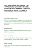 WGU D103 GAAP APPLICATION AND&NewLine;ACCOUNTING STANDARDS EXAM 2026&NewLine;COMPLETE Q AND A STUDY PACK