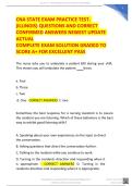 Illinois CNA State Exam Practice Test Questions and Correct Answers Study Guide