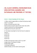 CDL CLASS B GENERAL KNOWLEDGE EXAM&NewLine;&lpar;2026 EDITION&rpar; ANSWERS AND&NewLine;RATIONALES ARE PROVIDED AT THE END&period;