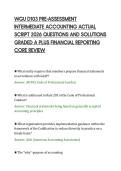 WGU D103 PRE-ASSESSMENT&NewLine;INTERMEDIATE ACCOUNTING ACTUAL&NewLine;SCRIPT 2026 QUESTIONS AND SOLUTIONS&NewLine;GRADED A PLUS FINANCIAL REPORTING&NewLine;CORE REVIEW