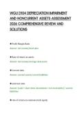 WGU D104 DEPRECIATION IMPAIRMENT&NewLine;AND NONCURRENT ASSETS ASSESSMENT&NewLine;2026 COMPREHENSIVE REVIEW AND&NewLine;SOLUTIONS