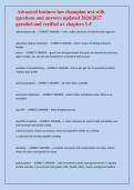  Advanced business law champion test with &NewLine;questions and answers updated 2026&sol;2027 &NewLine;garaded and verified a&plus; chapters 1-5 