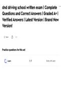 dnd driving school written exam &vert; Complete Questions and Correct Answers &vert; Graded A&plus; &vert; Verified Answers &vert; Latest Version &vert; Brand New Version&excl;