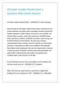 WV Septic Installer Practice Exam 1 Questions With Correct Answers