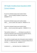 WV Septic Installers Exam Questions With Correct Answers&period;