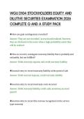 WGU D104 STOCKHOLDERS EQUITY AND&NewLine;DILUTIVE SECURITIES EXAMINATION 2026&NewLine;COMPLETE Q AND A STUDY PACK