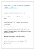 Army First Aid FM 4-25&period;11 Exam Questions With Correct Answers&period;