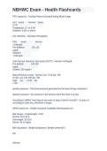 NBHWC Exam - Health Flashcards&period;