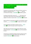 TCOLE PRACTICE EXAM QUESTIONS AND ANSWERS &NewLine;GRADED A&plus; &lpar;100&percnt;CORRECT &NewLine;SOLUTIONS&rpar;2026&sol;2027